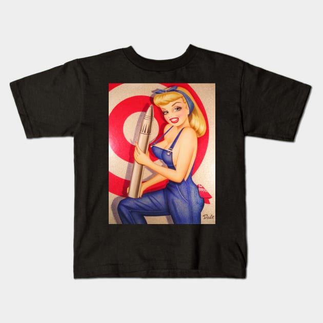 Blonde With Bombshell Kids T-Shirt by DaleSizer